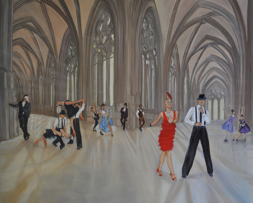 "Schloßparty" (100×80cm) 2020
