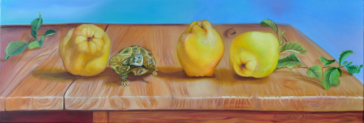 "Quitten" (60x20cm.) 2022