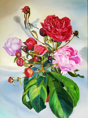 "Pfingstrosen 2" (60×80cm) 2018