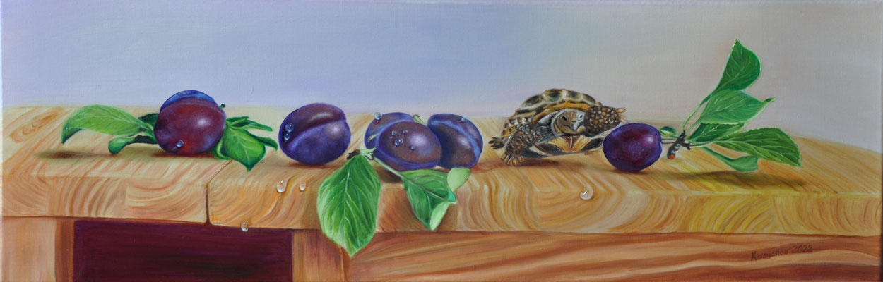  "Pflaumen" (60x20cm.) 2022