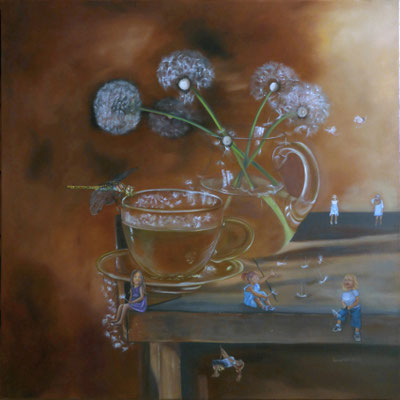 "Dandelions " (90×90cm) 2021