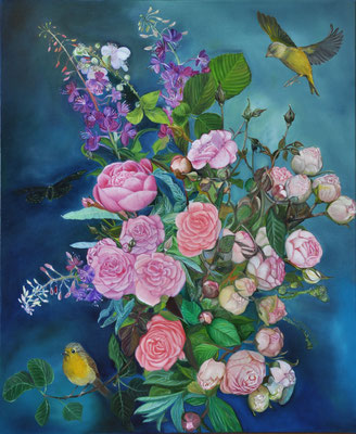 "Sommerrosen 2" (50×60cm) 2019