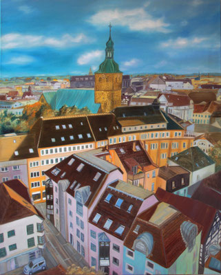 „Dächer“ (80×100cm) 2018