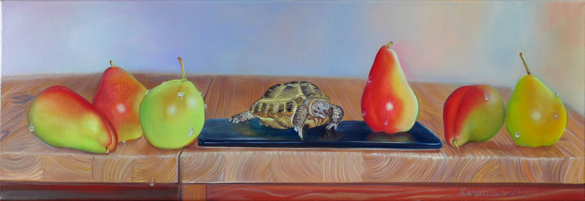 "Birnen" (60x20cm.) 2022