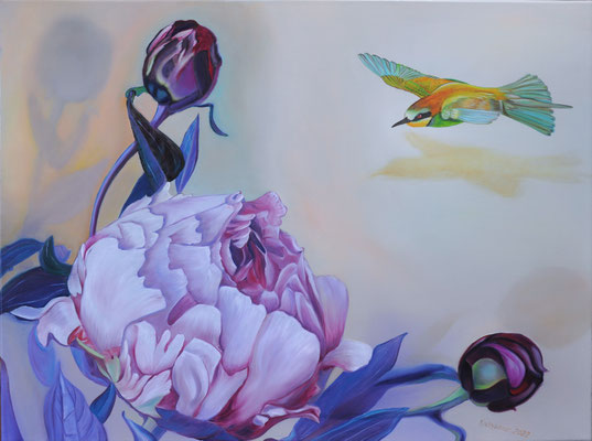 "Pfingstrose" (80x60cm.) 2022