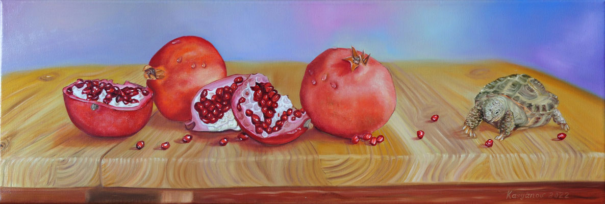 "Granatapfel" (60x20cm.) 2022