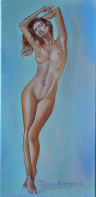 Klein Akt  Nr.3  (15x30cm.) 2022