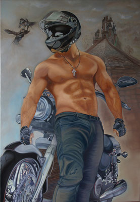 "Biker" (70×100cm) 2019