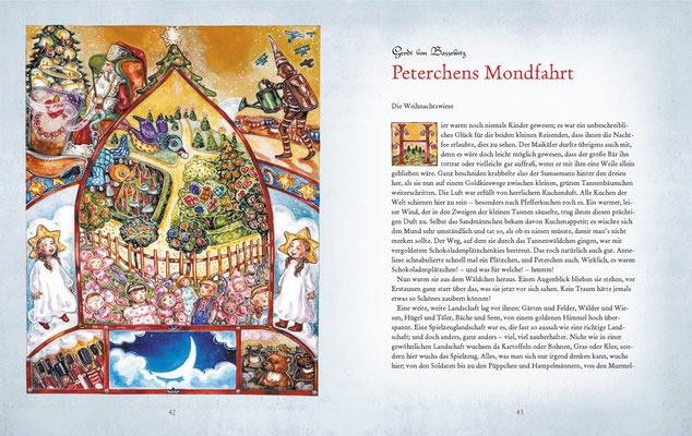 Illustration zu dem Kinderklassiker "Peterchens Mondfahrt", Gerdt von Bassewitz