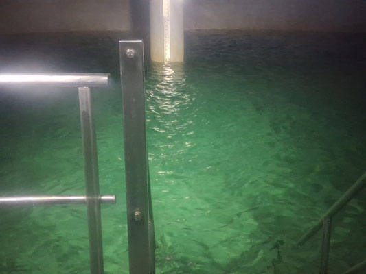 Ein Wasserbassin im Wasserwerk  