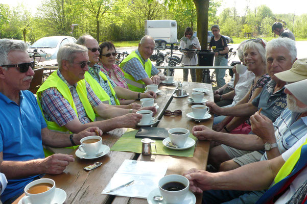 Kaffeepause vor der Rückfahrt