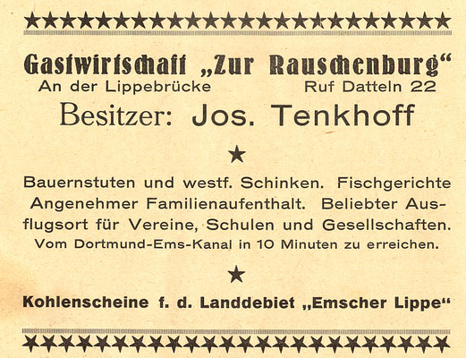 Werbung aus dem Jahr 1931