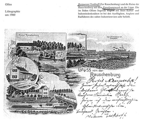 Lithographie der Rauschenburg