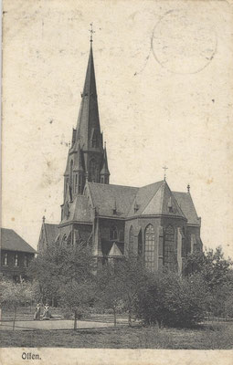 Die vierte und heutige Kirche St. Vitus, erbaut 1880, gesehen von Osten.