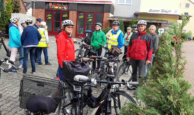 Pause auf dem Hinweg