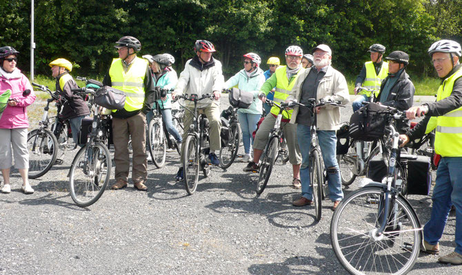 Die Radlergruppe auf dem Rückweg