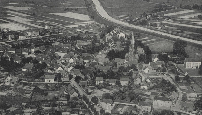 Luftaufnahme von Olfen mit dem DEK 1920/30er Jahre - Stadtarchiv