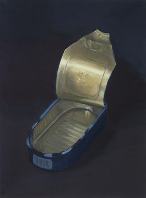 „Sardinendose 1", Öl auf Leinwand, 48 x 65 cm, 2020