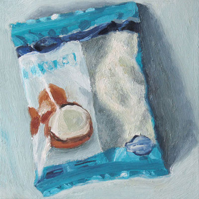 „Kokosflocken 3“, Öl auf Leinwand, 30 x 30 cm, 2012