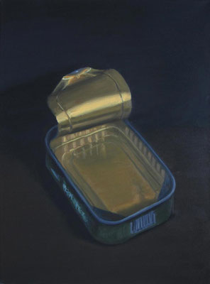„Sardinendose 5", Öl auf Leinwand, 48 x 65 cm, 2020