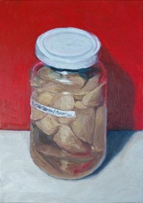 "Eingemacht 1", Öl auf Leinwand, 35x50cm, 2019