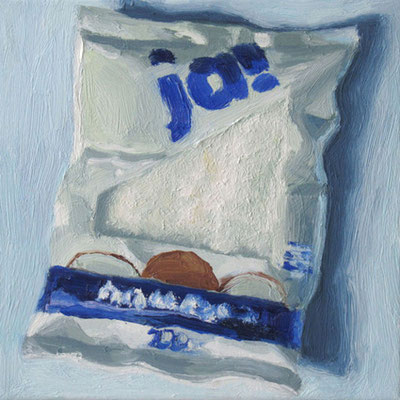 „Kokosflocken 2“, Öl auf Leinwand, 30 x 30 cm, 2012