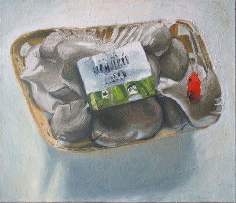 „Austernpilze“ , Öl auf Leinwand, 70 x 60 cm, 2007