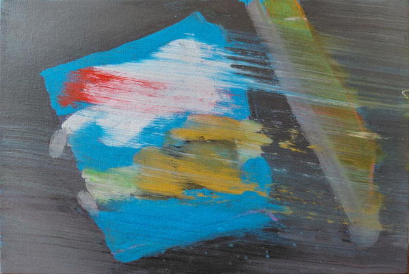 "Kekspackung und Warentrenner 2" Öl auf Malkarton, 30 x 20cm, 2026