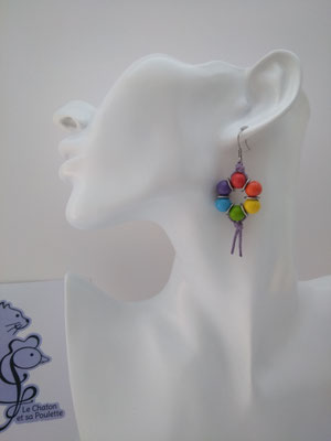 Boucles d'oreille Sensation 4 - Le Chaton et sa Poulette