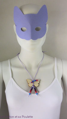 Collier Sensation 43 Papillon - position courte - Le Chaton et sa Poulette