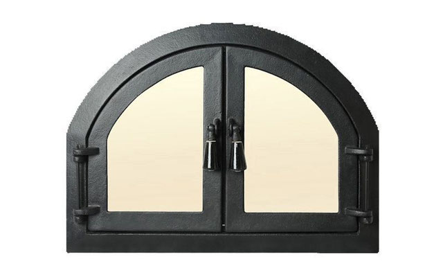 Porte double, dimensions: 570 x 440 mm; dimensions vitre 2 x 170 x 260 mm   
