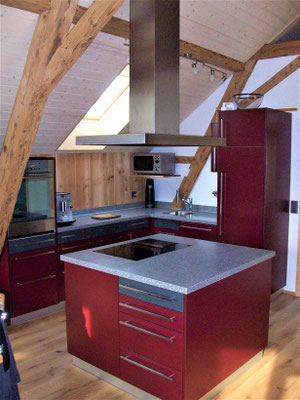 Küche in rot