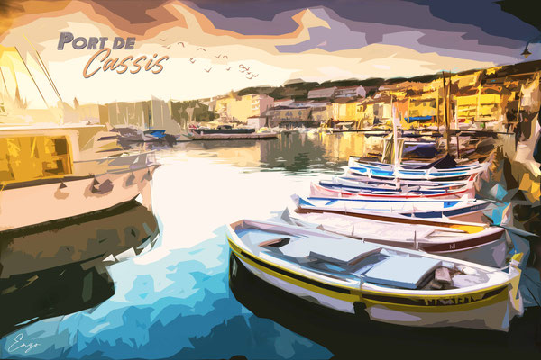 Affiche Vintage du port de Cassis