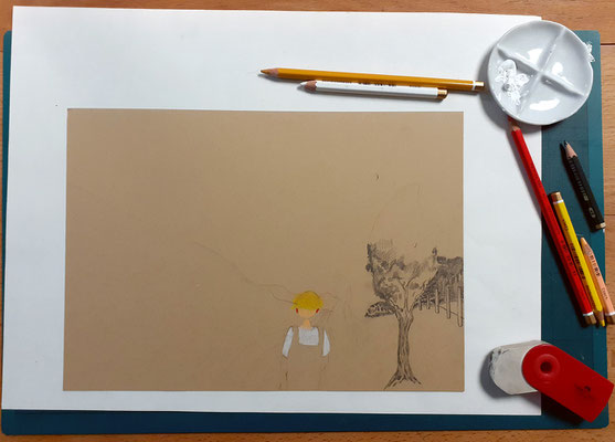 In Entstehung, Illustration von Juliana Guger, 2024