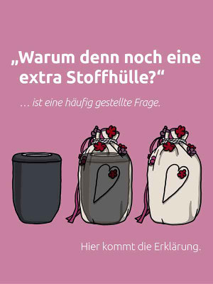 artemori fertigt textile Urnenhüllen für Aschekapseln