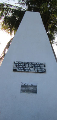 ein Denkmal in Bagamoyo