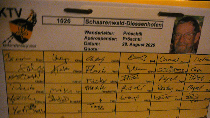 Präsenzliste 1026