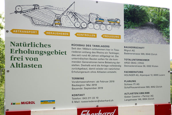 Infotafel Tanklager-Rückbau