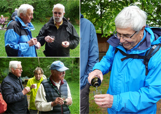 5x Weisswein, 1x Mineralwasser