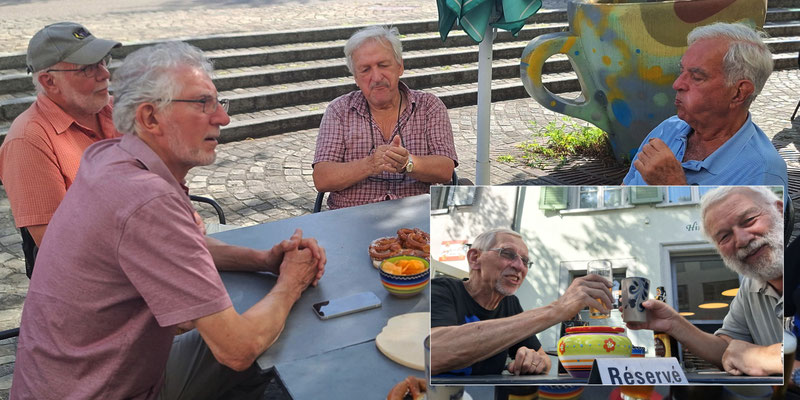 Allerletzter Umtrunk bei Joy: Rugel, Pegel, falco, Bison - Goliath, Zingg