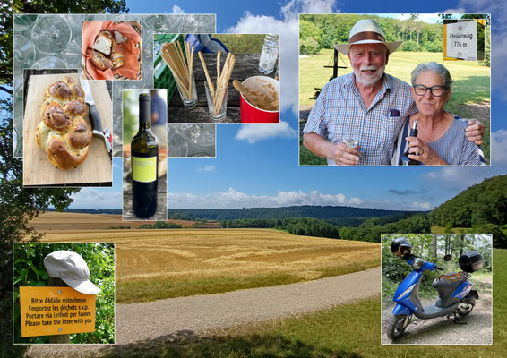 Apéro am Chrüüzwäg mit Erich (Rugels ältester Bruder) und Ehefrau Irma