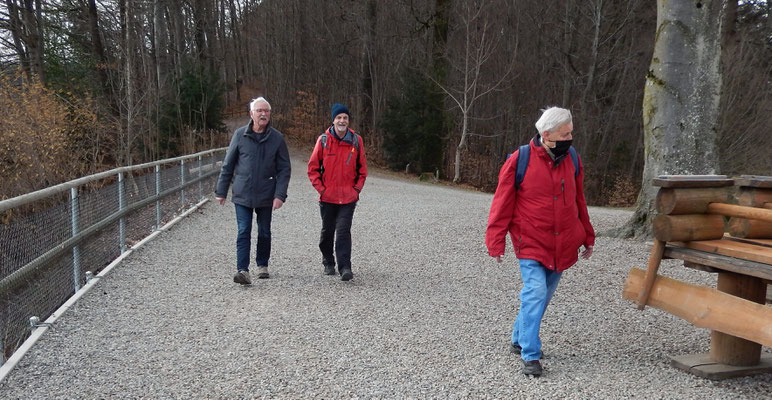 Contra, Chlapf, Patsch bei Ankunft in der Felsenegg