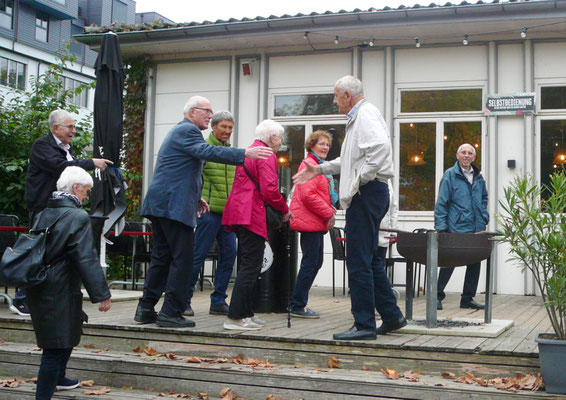 Begrüssung der Direktanreiser: Traudel, Chrusel, Presto, Radi, Trudi, Hannah, Dandy, Goliath, Mirella, Chlotz