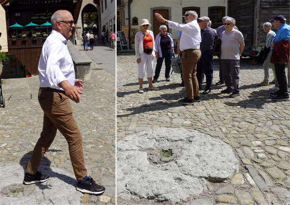Bodenhülse für Pranger, Schandpfahl