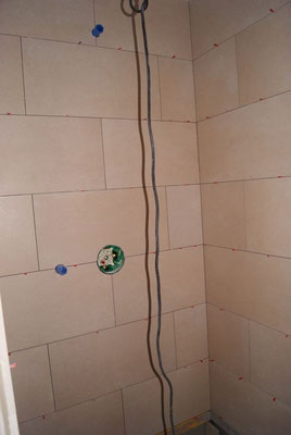 Wandfliesen im Duschbereich - Dusche EG.