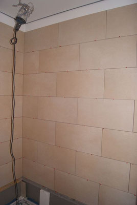 Wandfliesen im Duschbereich - Dusche EG.