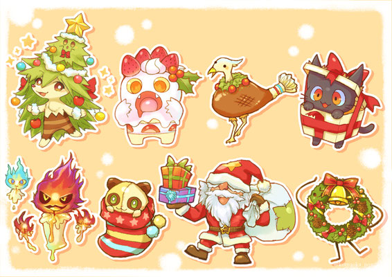 2020年12月　クリスマスのキャラクター