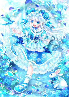 2019年11月　青色をメインに描きました。