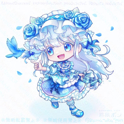 2025年8月 ミニキャラ　青薔薇の子