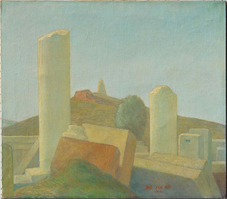 Bô Yin Râ, Asklepieion zu Athen (2), Öl auf Leinwand, 76 x 86 cm, 1913, © Deutsche Bô Yin Râ Stiftung